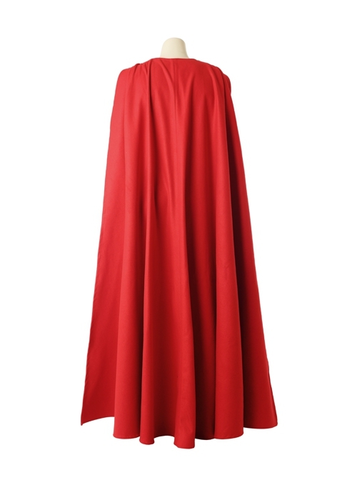 Justice League Superman Clark Kent Blue Battle Suit Halloween Cosplay Costume Red Cloak