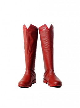 Justice League Superman Clark Kent Blue Battle Suit Halloween Cosplay Accessories Red Boots