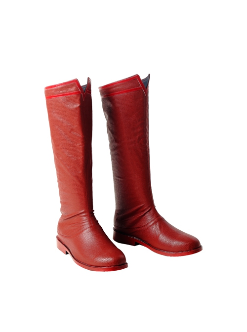 Justice League Superman Clark Kent Blue Battle Suit Halloween Cosplay Accessories Red Boots