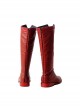 Justice League Superman Clark Kent Blue Battle Suit Halloween Cosplay Accessories Red Boots