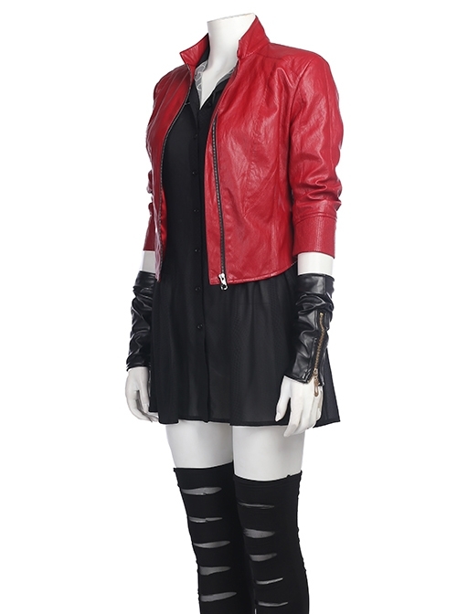 Avengers 2 Scarlet Witch Red Short Jacket Halloween Cosplay