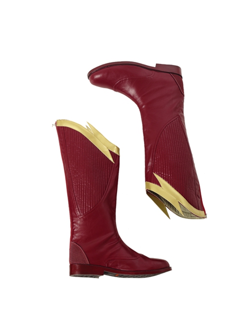 The Flash Season 4 The Flash Barry Allen Battle Suit Halloween Cosplay Accessories Red Boots