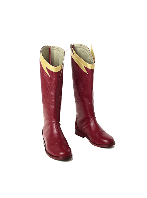 The Flash Season 4 The Flash Barry Allen Battle Suit Halloween Cosplay Accessories Red Boots