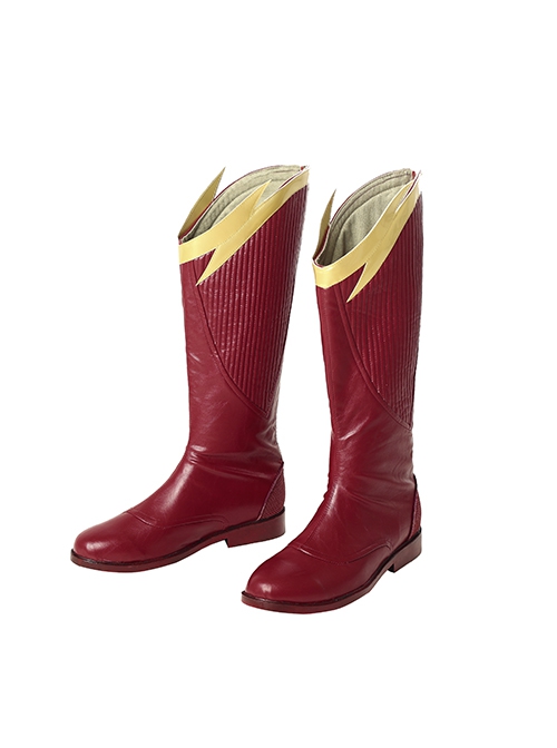 The Flash Season 4 The Flash Barry Allen Battle Suit Halloween Cosplay Accessories Red Boots