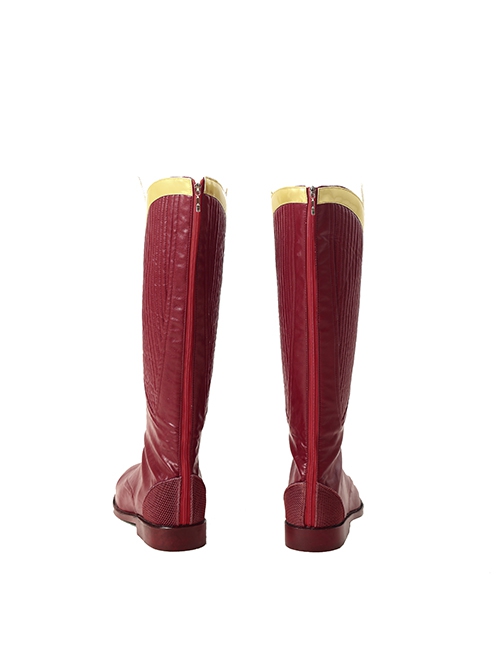 The Flash Season 4 The Flash Barry Allen Battle Suit Halloween Cosplay Accessories Red Boots