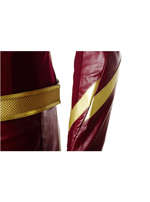 The Flash Season 4 The Flash Barry Allen Battle Suit Halloween Cosplay Costume Red Jacket