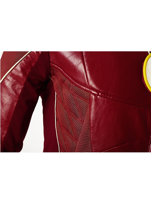 The Flash Season 4 The Flash Barry Allen Battle Suit Halloween Cosplay Costume Red Jacket