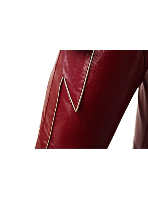 The Flash Season 4 The Flash Barry Allen Battle Suit Halloween Cosplay Costume Red Trousers