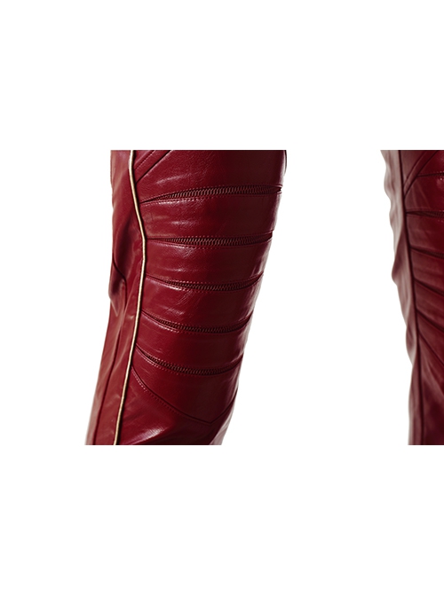 The Flash Season 4 The Flash Barry Allen Battle Suit Halloween Cosplay Costume Red Trousers