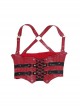Game Batman Arkham City Harley Quinn Halloween Cosplay Costume Red Corset