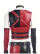 Game Batman Arkham City Harley Quinn Halloween Cosplay Costume Red Corset