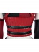 Game Batman Arkham City Harley Quinn Halloween Cosplay Costume Red Corset