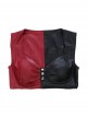 Game Batman Arkham City Harley Quinn Halloween Cosplay Costume Red-Black Bottoming Vest