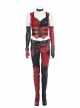 Game Batman Arkham City Harley Quinn Halloween Cosplay Costume Red-Black Bottoming Vest
