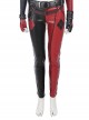 Game Batman Arkham City Harley Quinn Halloween Cosplay Costume Red-Black Trousers