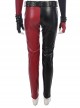Game Batman Arkham City Harley Quinn Halloween Cosplay Costume Red-Black Trousers