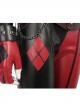 Game Batman Arkham City Harley Quinn Halloween Cosplay Costume Red-Black Trousers