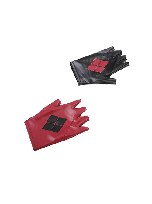 Game Batman Arkham City Harley Quinn Halloween Cosplay Accessories Gloves And Oversleeves And Wrist Guards