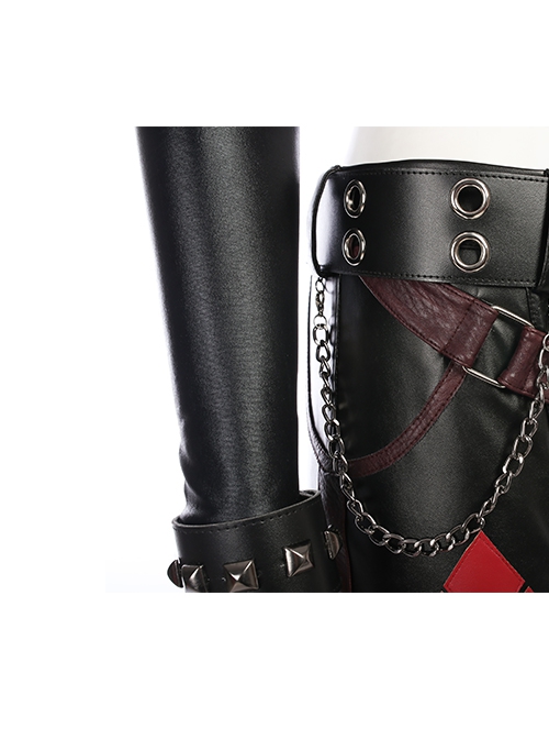 Game Batman Arkham City Harley Quinn Halloween Cosplay Accessories Gloves And Oversleeves And Wrist Guards