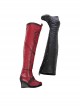 Game Batman Arkham City Harley Quinn Halloween Cosplay Accessories Red-Black Boots