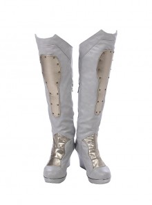Thor Ragnarok Valkyrie Gray Battle Suit Halloween Cosplay Accessories White Boots