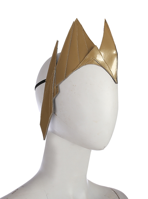 Justice League Aquaman Queen Mera Battle Suit Halloween Cosplay Accessories Golden Headwear