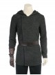 Star Wars The Last Jedi Luke Skywalker Black Cloak Suit Halloween Cosplay Costume Black Sweater