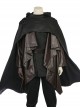 Star Wars The Last Jedi Luke Skywalker Black Cloak Suit Halloween Cosplay Costume Brown Coat