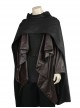 Star Wars The Last Jedi Luke Skywalker Black Cloak Suit Halloween Cosplay Costume Brown Coat