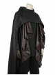 Star Wars The Last Jedi Luke Skywalker Black Cloak Suit Halloween Cosplay Costume Brown Coat