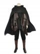 Star Wars The Last Jedi Luke Skywalker Black Cloak Suit Halloween Cosplay Accessories Boots And Binding Bands