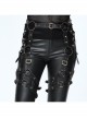 Punk Bronze Skull Rivets Decorated Leather Leg Loop
