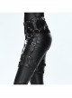 Punk Bronze Skull Rivets Decorated Leather Leg Loop
