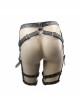 Punk Bronze Skull Rivets Decorated Leather Leg Loop