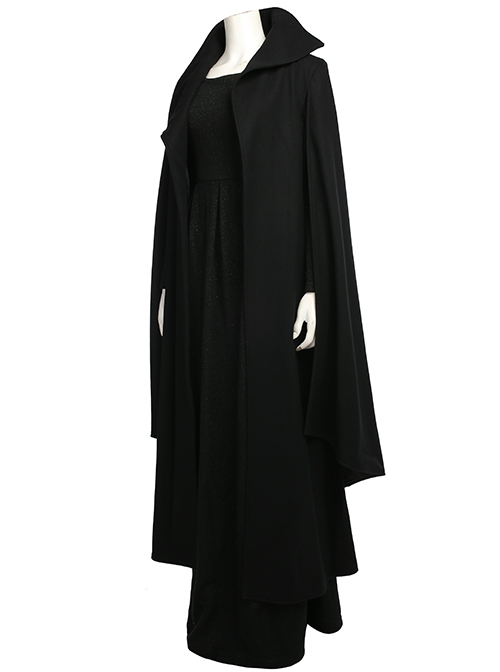 Star Wars The Last Jedi Leia Organa Solo Halloween Cosplay Costume Black Coat