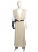 Star Wars The Last Jedi Luke Skywalker Khaki Cloak Suit Halloween Cosplay Costume Khaki Vest And Shawl Straps