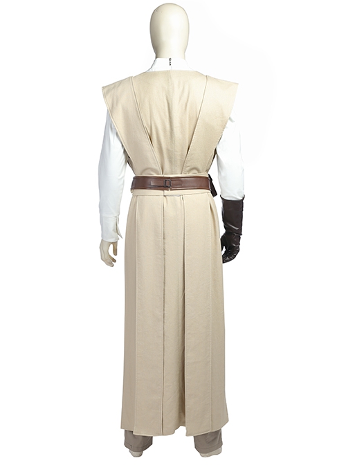 Star Wars The Last Jedi Luke Skywalker Khaki Cloak Suit Halloween Cosplay Costume Khaki Vest And Shawl Straps