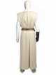 Star Wars The Last Jedi Luke Skywalker Khaki Cloak Suit Halloween Cosplay Costume Khaki Vest And Shawl Straps