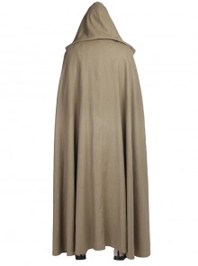 Star Wars The Last Jedi Luke Skywalker Khaki Cloak Suit Halloween Cosplay Costume Khaki Cloak