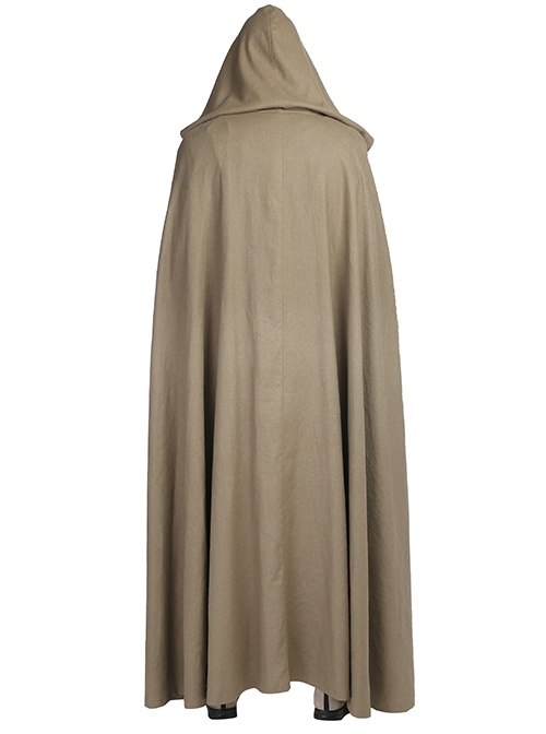 Star Wars The Last Jedi Luke Skywalker Khaki Cloak Suit Halloween Cosplay Costume Khaki Cloak
