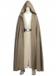 Star Wars The Last Jedi Luke Skywalker Khaki Cloak Suit Halloween Cosplay Accessories Khaki Boots And Binding Bands