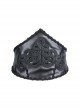 Gothic Adjustable Black Hand-embroidery Leather Corset