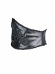 Gothic Adjustable Black Hand-embroidery Leather Corset