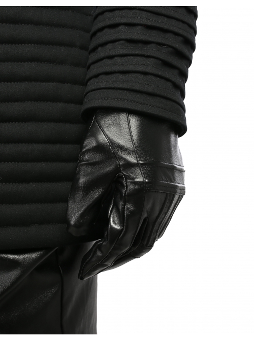 Star Wars The Last Jedi Kylo Ren Black Cloak Suit Halloween Cosplay Accessories Black Gloves
