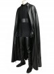 Star Wars The Last Jedi Kylo Ren Black Cloak Suit Halloween Cosplay Costume Black Cloak