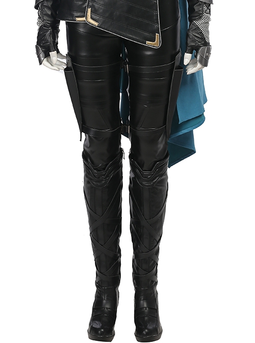 Thor Ragnarok Valkyrie Black Battle Suit Halloween Cosplay Costume Black Trousers