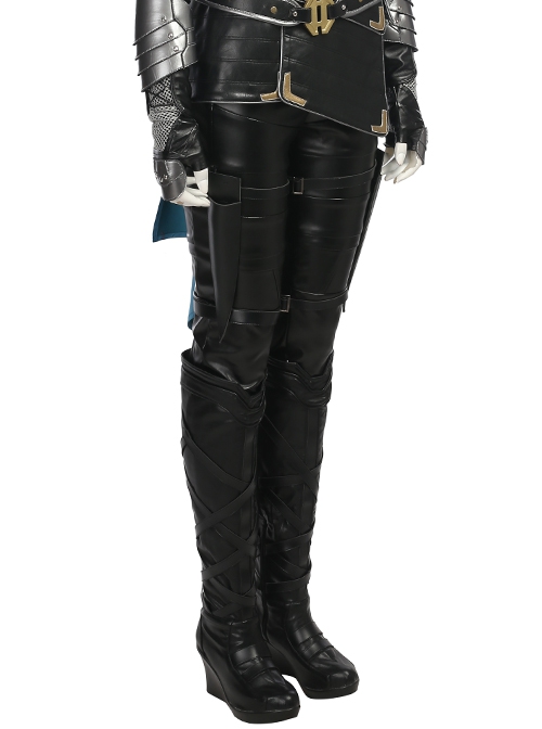 Thor Ragnarok Valkyrie Black Battle Suit Halloween Cosplay Costume Black Trousers
