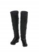 Thor Ragnarok Valkyrie Black Battle Suit Halloween Cosplay Accessories Black Boots