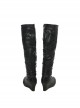 Thor Ragnarok Valkyrie Black Battle Suit Halloween Cosplay Accessories Black Boots