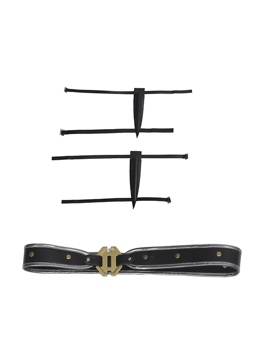 Thor Ragnarok Valkyrie Black Battle Suit Halloween Cosplay Accessories Belt And Scabbards